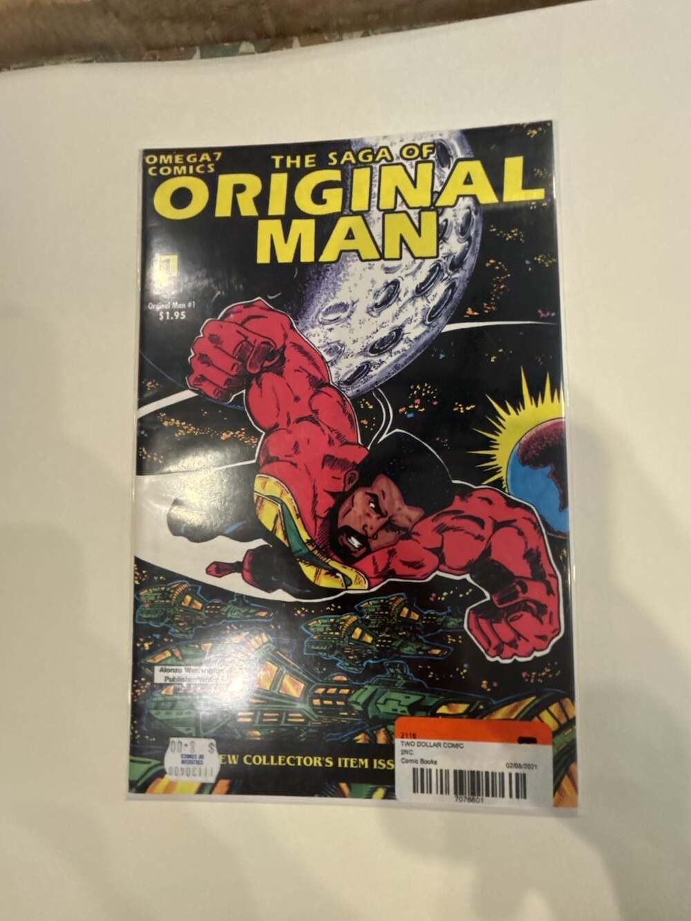The Saga Of Original Man: #1 (Omega 7) HTF VF/NM Independent Publisher Omega 7